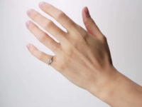 Edwardian 18ct Gold & Platinum, Diamond Cluster Ring with Diamond Set Shoulders