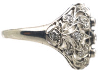 Art Deco Dome Shaped Ring set with Diamonds by Pickslay & Co