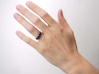 Victorian 18ct Gold Five Stone Sapphire Ring