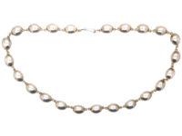 Victorian Silver & Blue Paste Riviere Necklace