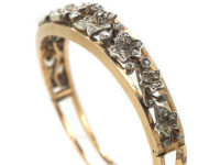 Victorian 18ct Gold & Rose Diamond Ivy Leaf Bangle