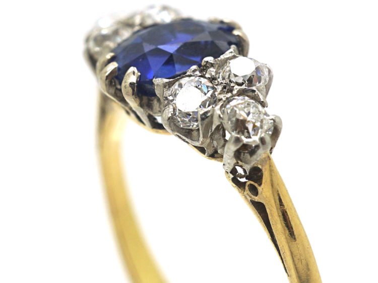 Edwardian 18ct Gold, Sapphire & Diamond Ring