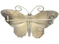 Silver & Blue Enamel Butterfly Brooch