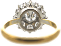 18ct Gold & Platinum Large Diamond Cluster Ring