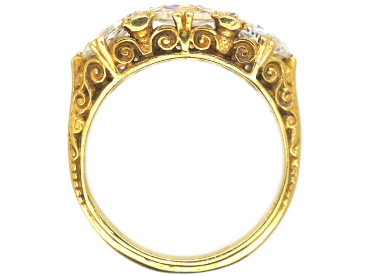 Victorian 18ct Gold, Diamond Three Stone Ring