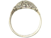 Art Deco Silver & Marcasite Oval Ring