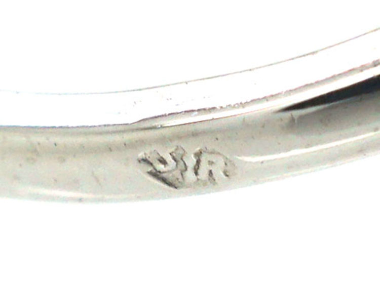 Edwardian 18ct White Gold, Diamond & Peridot Oval Cluster Ring