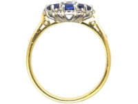 18ct Gold, Sapphire & Diamond Cluster Ring