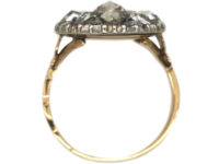 Georgian 14ct Gold & Silver, Rose Diamond Cluster Ring