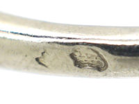 French Art Deco 18ct White Gold and Platinum, Diamond Catherine Wheel Design Ring