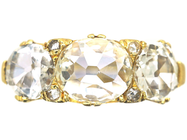 Victorian 18ct Gold, Diamond Three Stone Ring