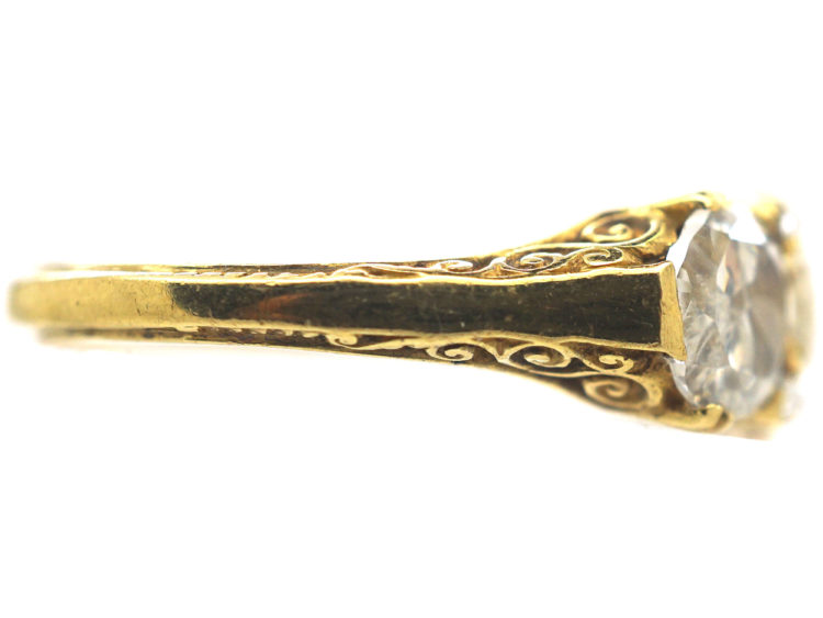 Victorian 18ct Gold, Diamond Three Stone Ring