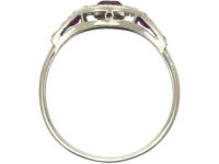 Art Deco Platinum, Ruby & Diamond Ring