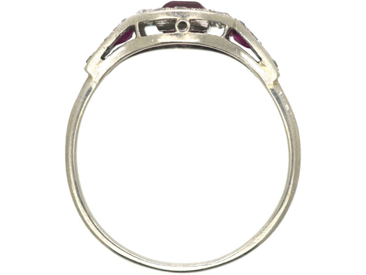 Art Deco Platinum, Ruby & Diamond Ring