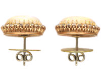 Art Deco Large 18ct Gold Diamond & Opal Earrings