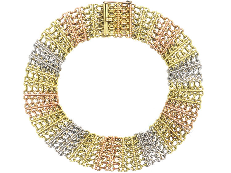 Edwardian Two Colour Gold & Platinum Bracelet