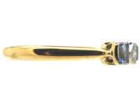 Art Deco 18ct Gold & Platinum, Sapphire & Diamond Five Stone Ring