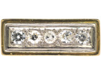 Art Deco 18ct Gold & Platinum, Diamond Five Stone Ring