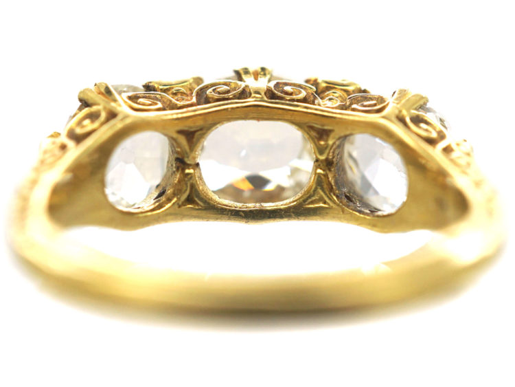Victorian 18ct Gold, Diamond Three Stone Ring