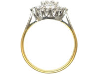 18ct Gold & Platinum Large Diamond Cluster Ring