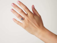 Art Deco 18ct Gold & Platinum, Sapphire & Diamond Ring