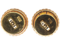 Art Deco Large 18ct Gold Diamond & Opal Earrings