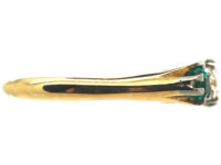 Edwardian 18ct Gold, Emerald & Diamond Five Stone Ring