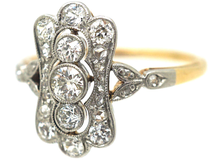 Edwardian 14ct Gold & Platinum, Diamond Ring