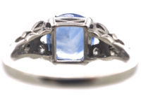 Art Deco Platinum, Sapphire & Diamond Ring