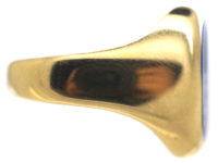 Gold Signet Ring with Lapis Lazuli Intaglio of a Crest