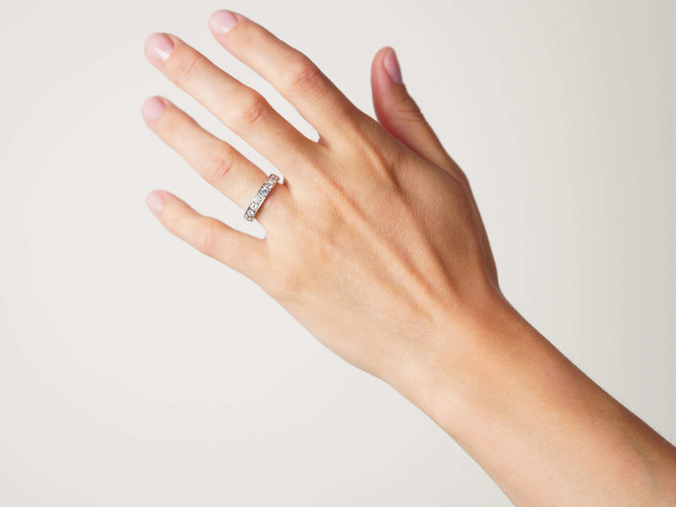 Art Deco 18ct White Gold & Diamond Eternity Ring