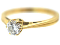 18ct Gold Diamond Solitaire Ring