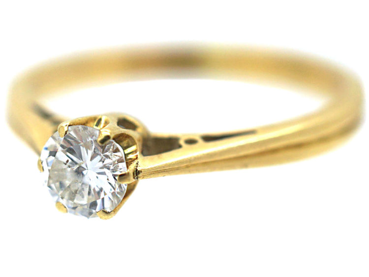 18ct Gold Diamond Solitaire Ring