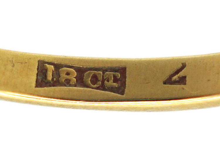 Edwardian 18ct Gold, Sapphire & Diamond Twist Ring