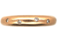 14ct Red Gold Ring set with Diamonds