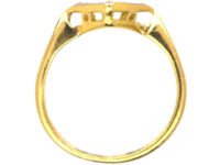Art Deco 18ct Gold & Platinum, Diamond Shaped Diamond Set Ring