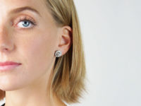 Early 20th Century Platinum & Diamond Cluster Earrings