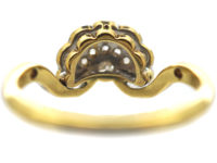 Art Deco 18ct Gold & Platinum, Diamond Fan Ring