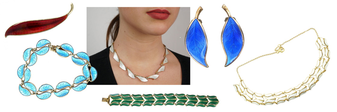 Antique enamel jewellery