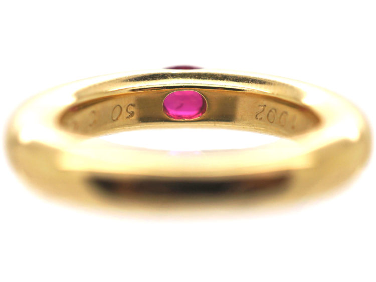 18ct Gold & Ruby Ellipse Ruby Band Ring by Cartier