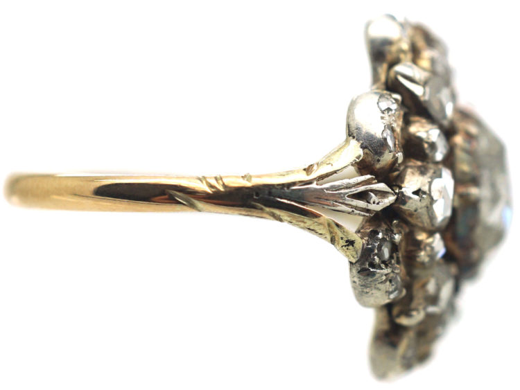 Georgian Rose Diamond Cluster Ring