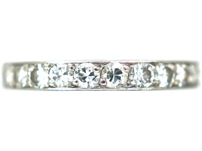 Art Deco French Platinum Diamond Eternity Ring