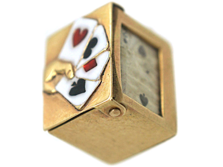 9ct Gold Aces Charm with Cards Inside