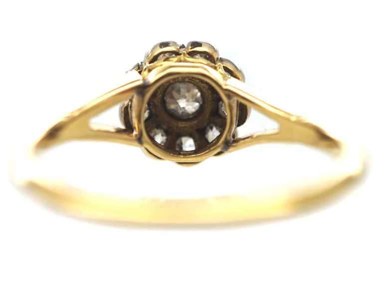 Edwardian 18ct Gold & Diamond Cluster Ring