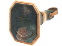 Georgian Gold & Agate Seal with Crest Intaglio of the Maclean Family