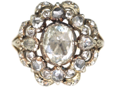 Georgian Rose Diamond Cluster Ring