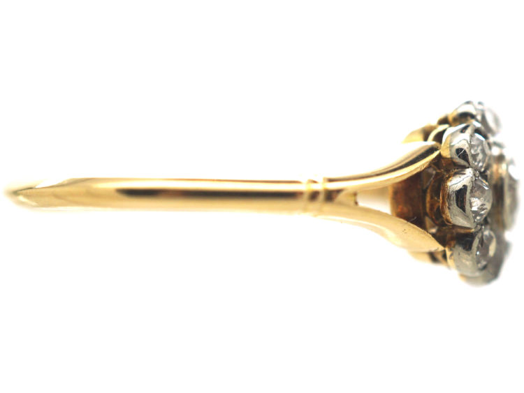 Edwardian 18ct Gold & Diamond Cluster Ring
