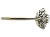 18ct White Gold & Platinum, Diamond Daisy Cluster Ring