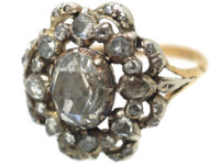 Georgian Rose Diamond Cluster Ring