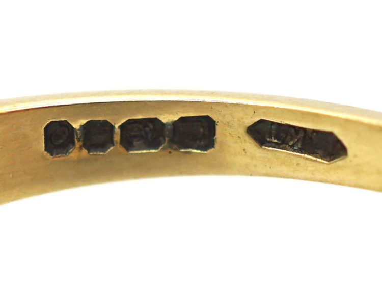 18ct Gold Sapphire & Diamond Half Eternity Ring